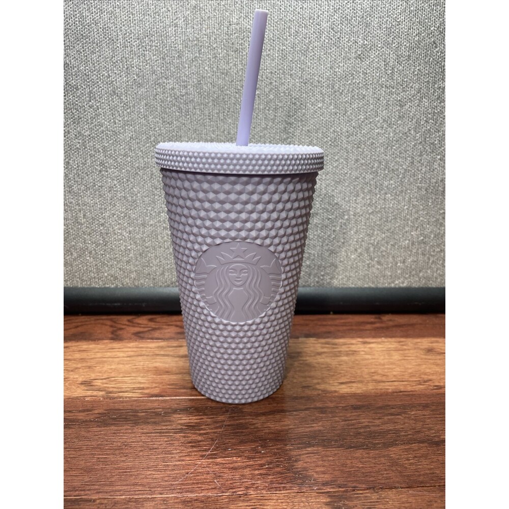 Starbucks 2021 Matte Lavender Purple Studded Cold Cup Tumbler 16oz Grande NEW
